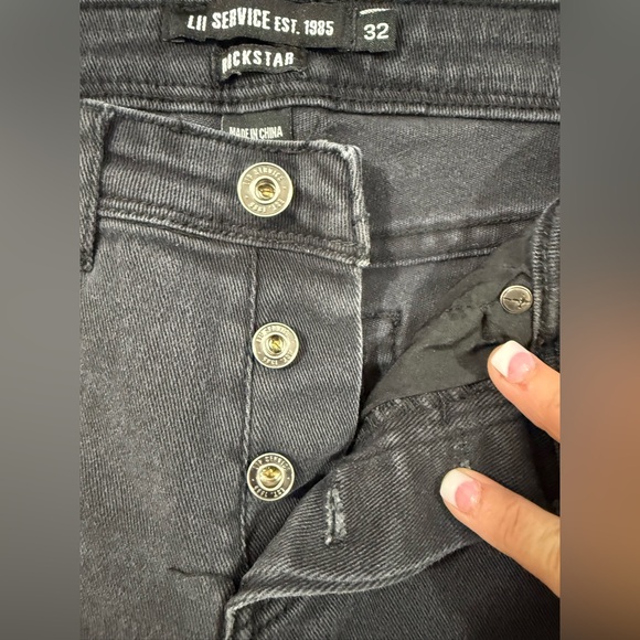 Lip Service Rockstar Bootcut Men’s Black Jeans Sz32 Punk Goth - Picture 9 of 14